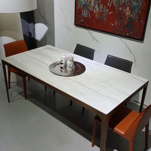 비앙코 트라온 브론즈골드 무광 LAFAENZA  ITALY 포셀린 세라믹식탁 테이블  10T,1800L,(의자추가선택)
